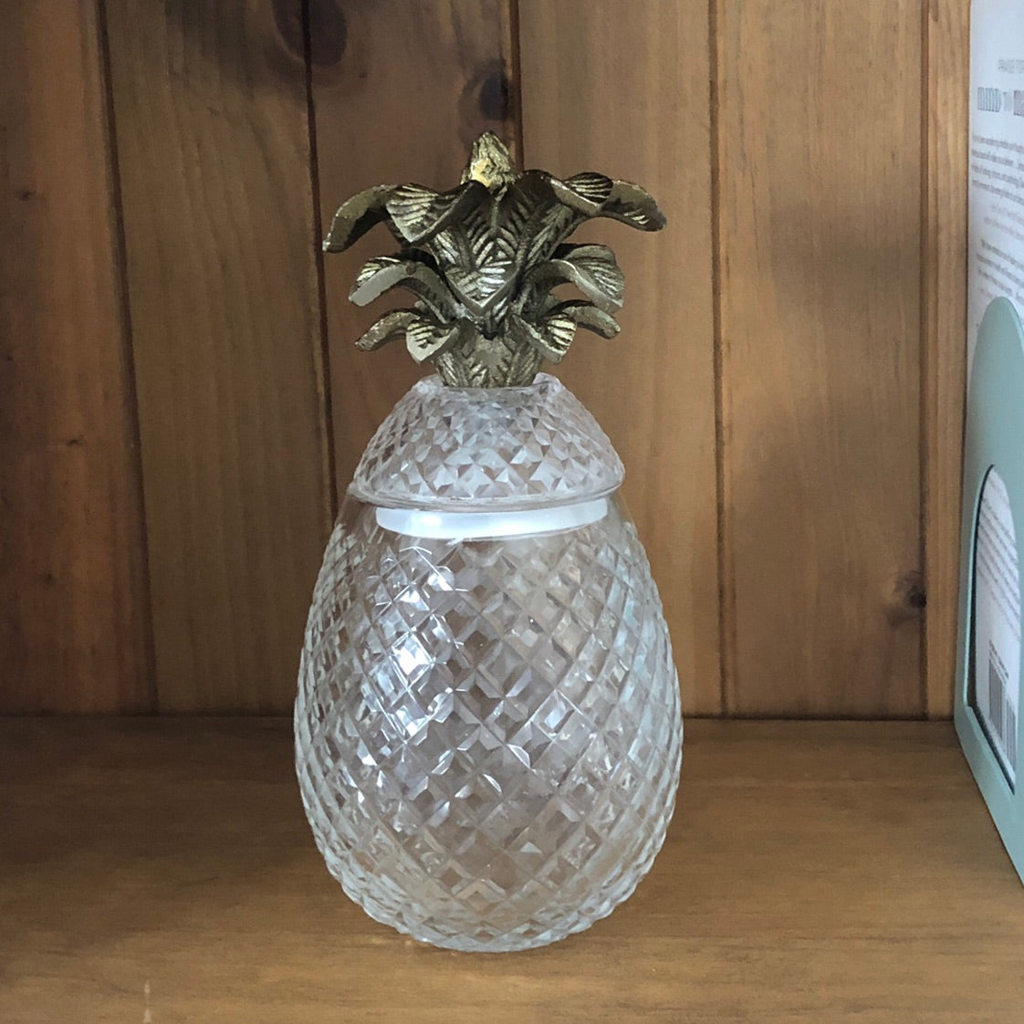 Cut Glass Pineapple Lidded Jar