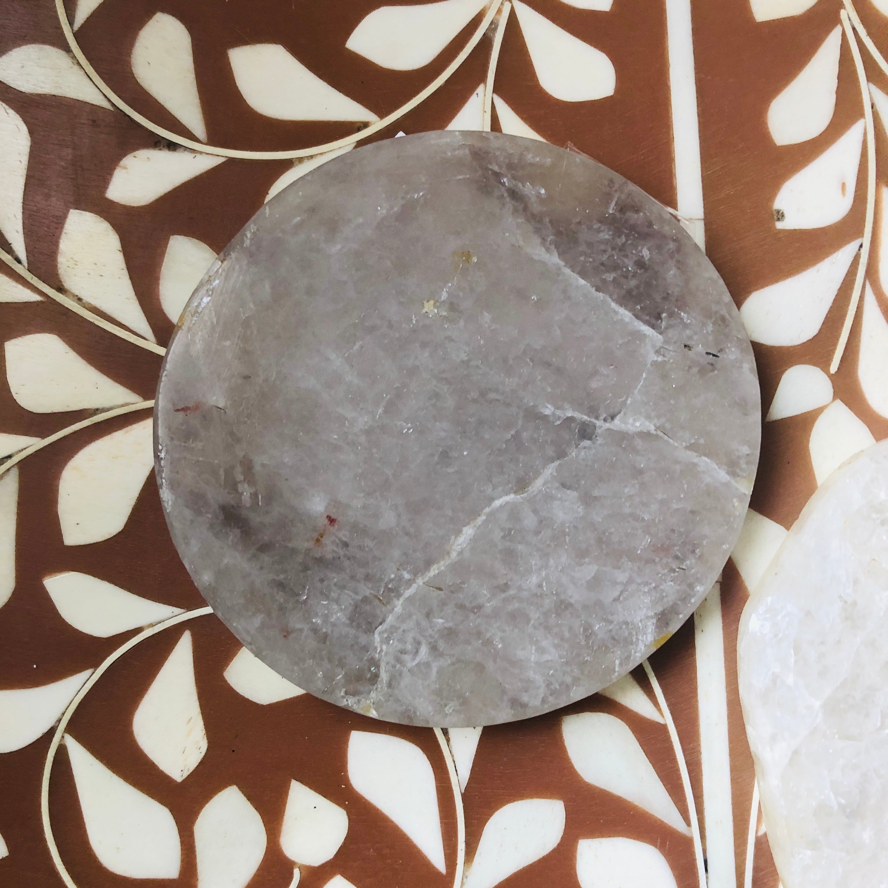Natural Agate Coaster in Grey