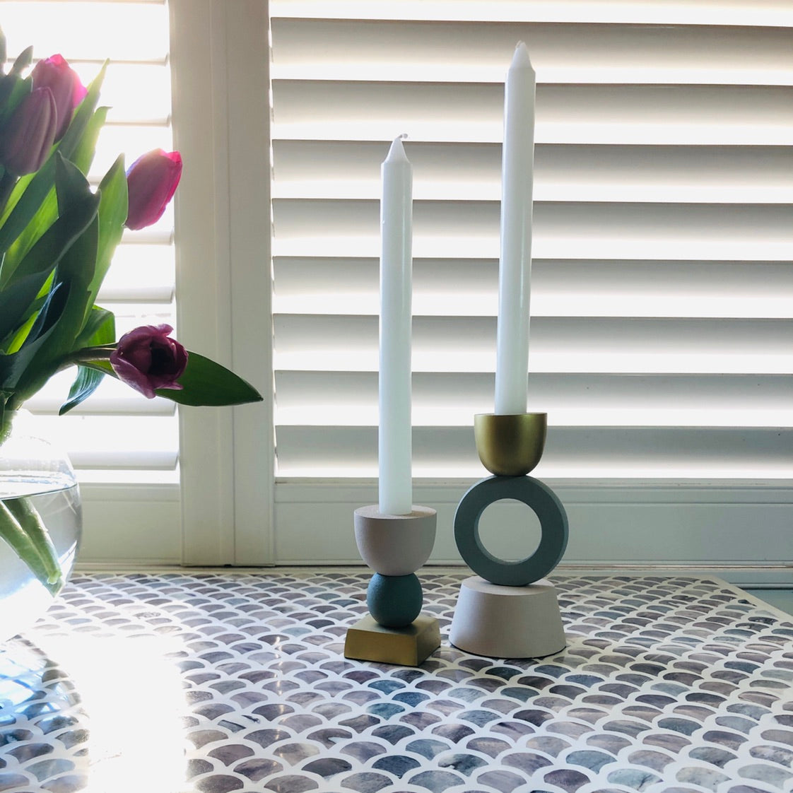 Frankie Metal Candle Holder - Tall