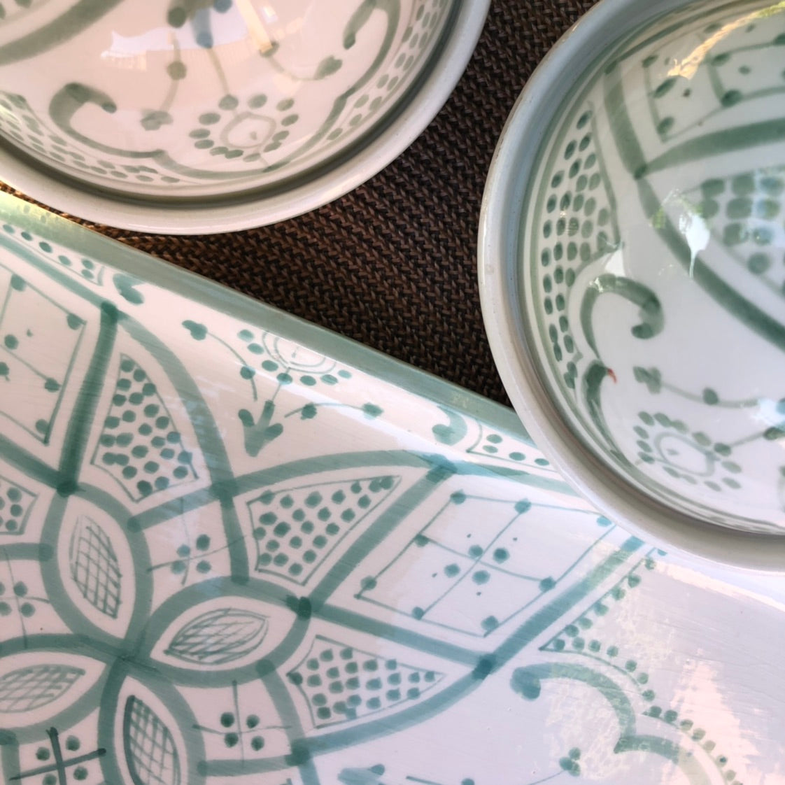 Pastel Safi Serving Plate in Mint