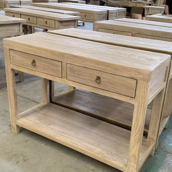 Palu Recycled Timber Console with 2 Drawers