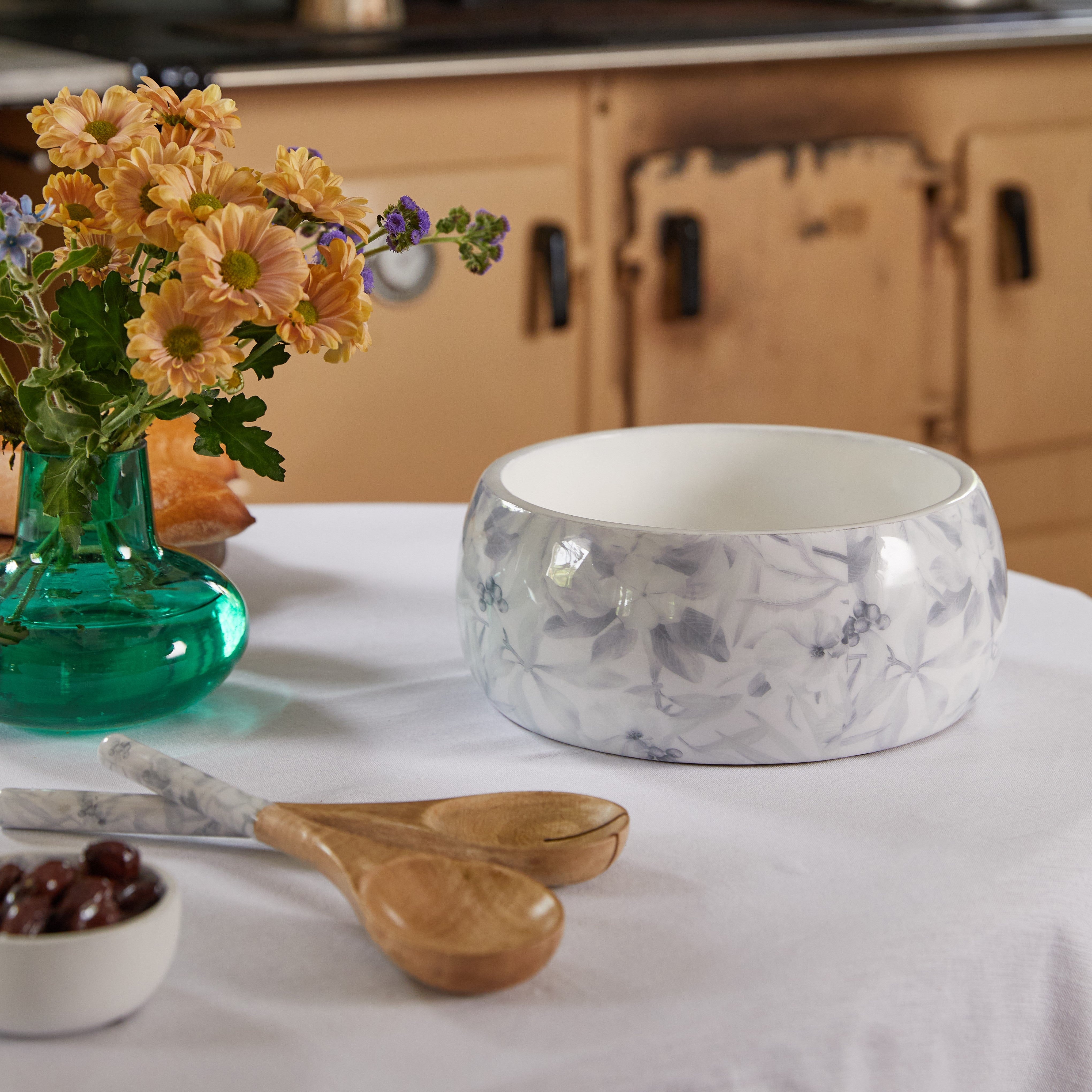 Winter White Bowl & Server Set