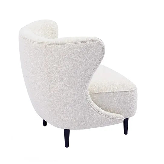 Abigail Occasional Chair in White Boucle