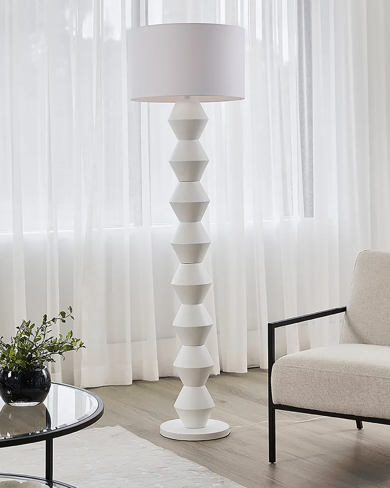 Abstract Floor Lamp in White