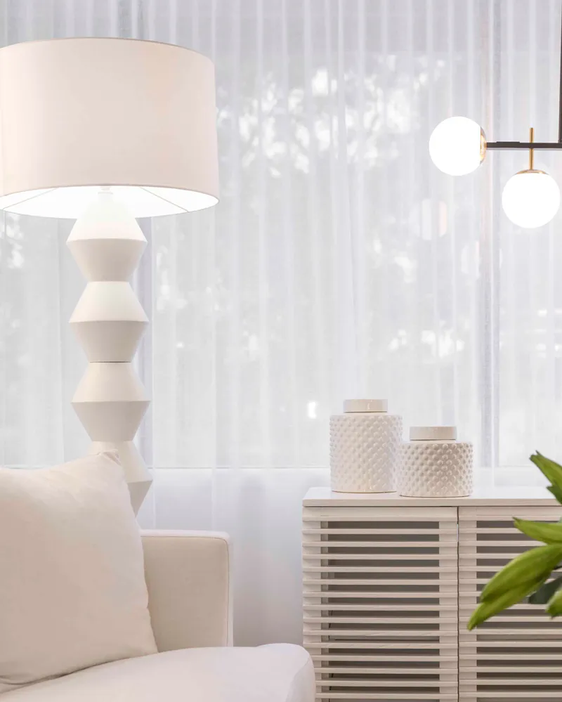 Abstract Floor Lamp in White