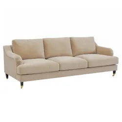 Aerin 3 Seater Sofa in Taupe Velvet