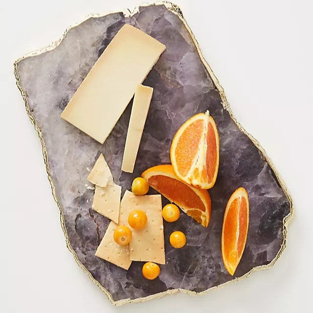 Agate Platter in White