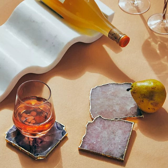 Agate Coaster in White