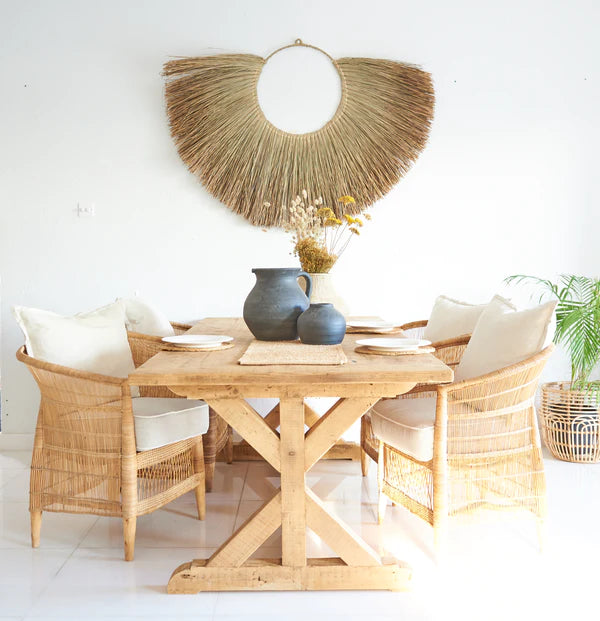 Genuine Malawi Chair in Natural including Cushion - Warehouse Sale