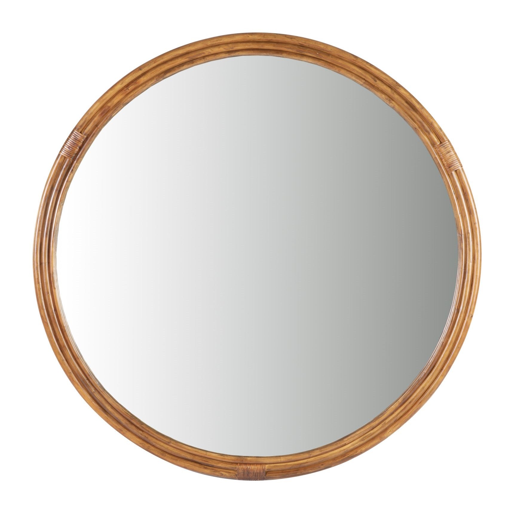 Dark Chestnut Round Mirror