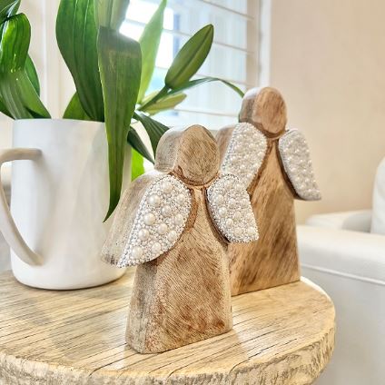 Beaded Timber Angel