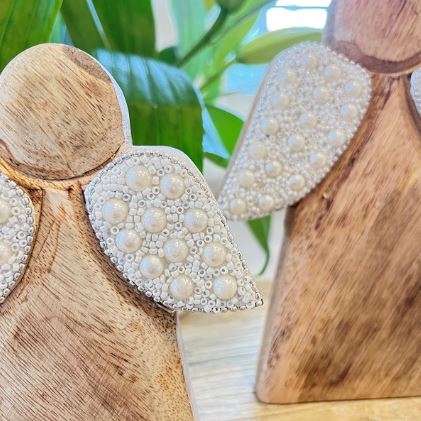 Beaded Timber Angel