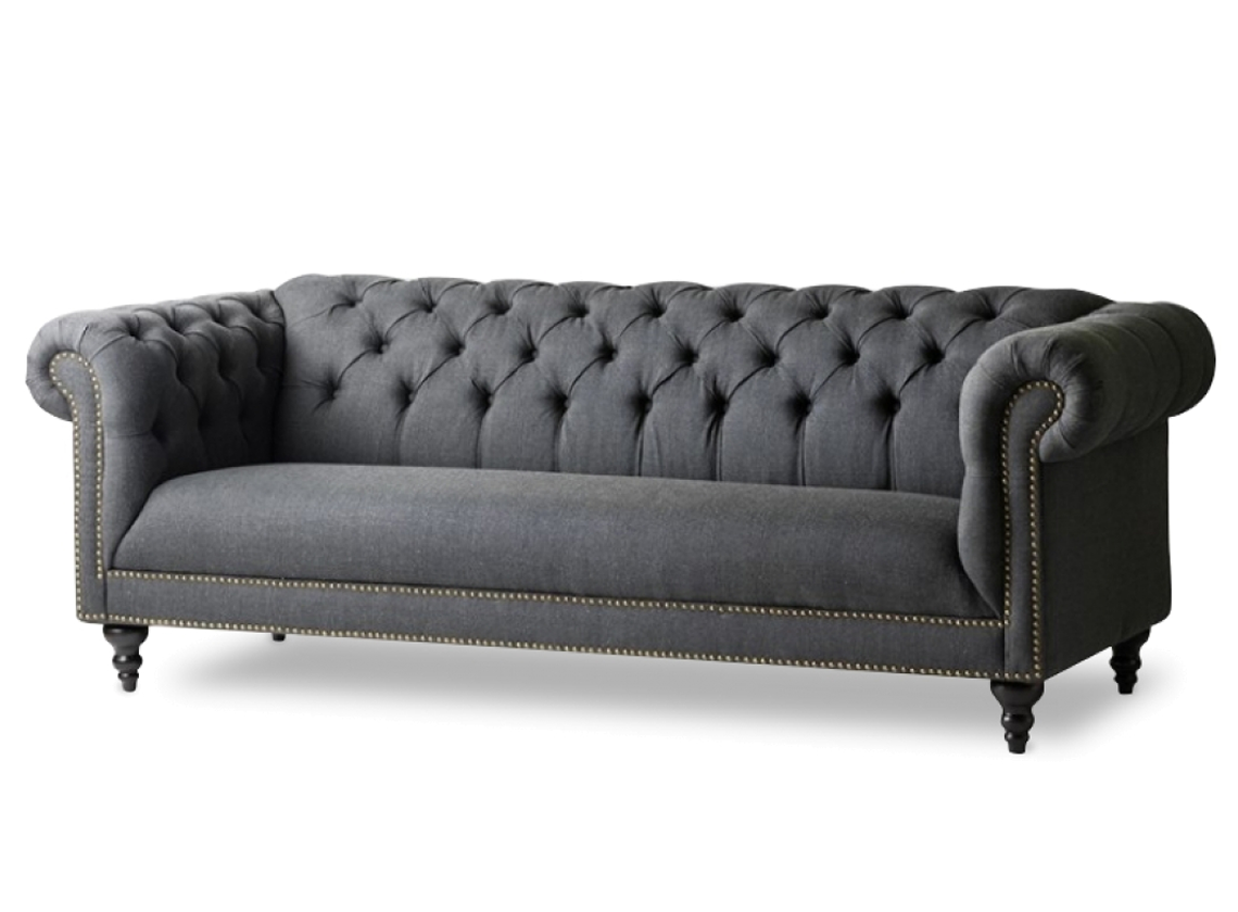 Arden Chesterfield Sofa in Black