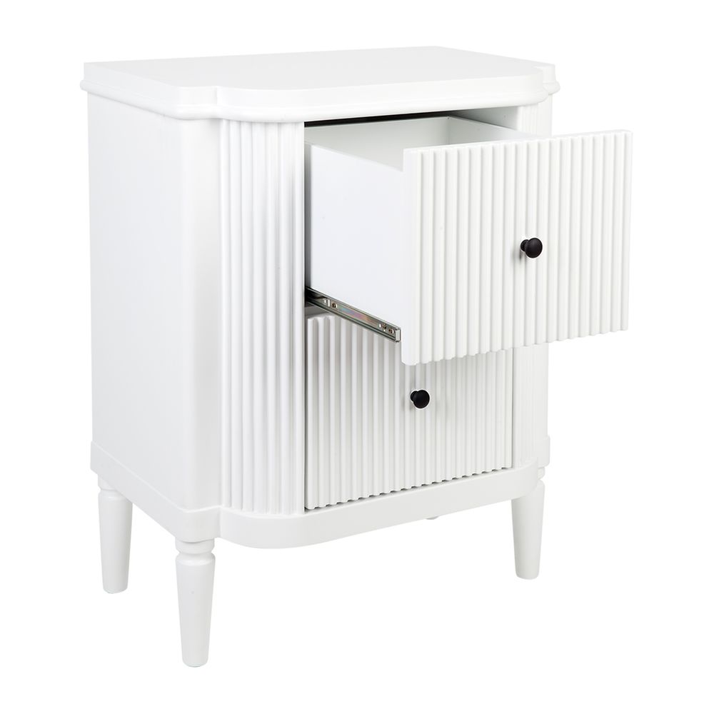Arielle Bedside Table in White