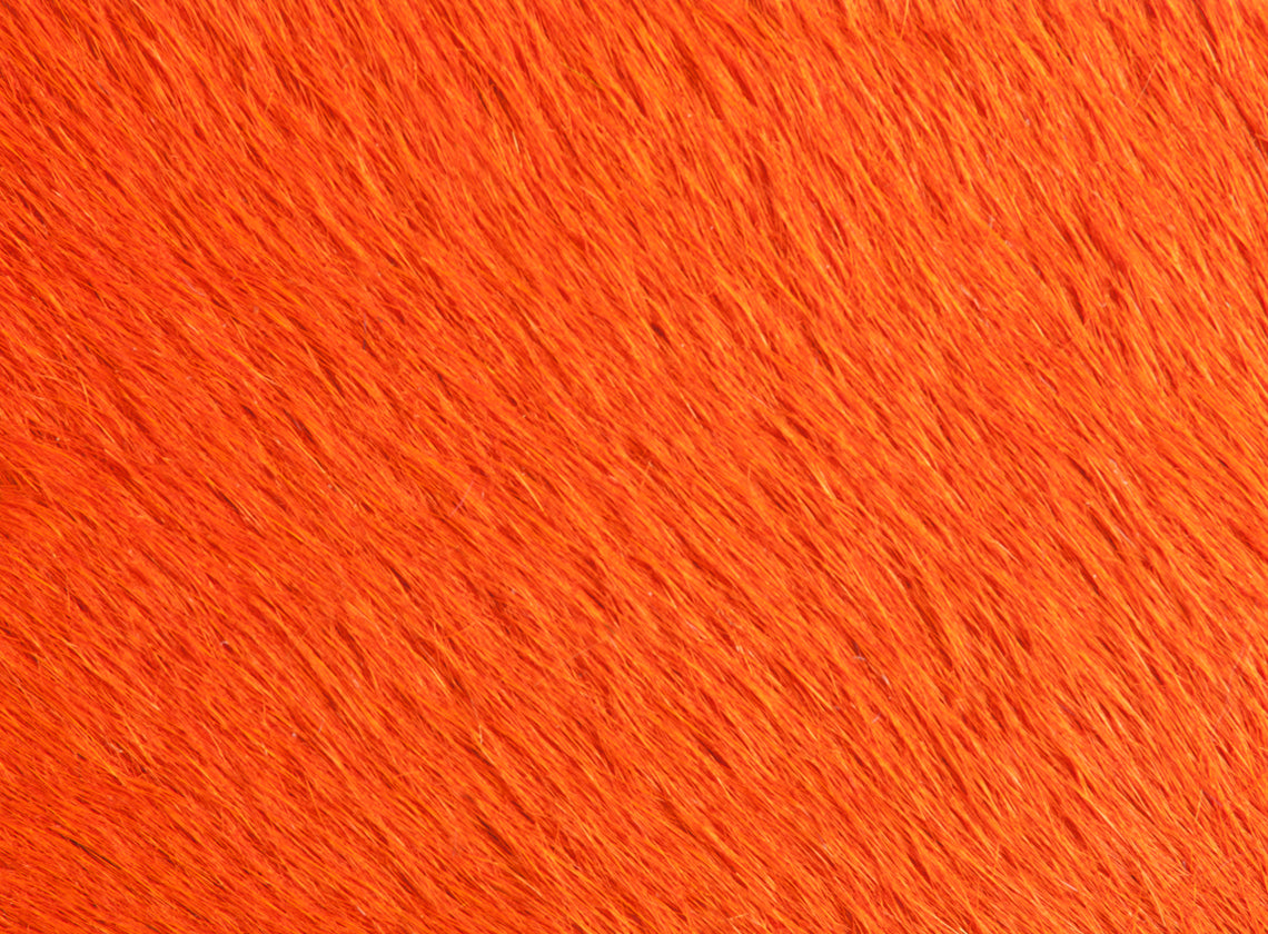 Atomic Orange Cow Hide Rug
