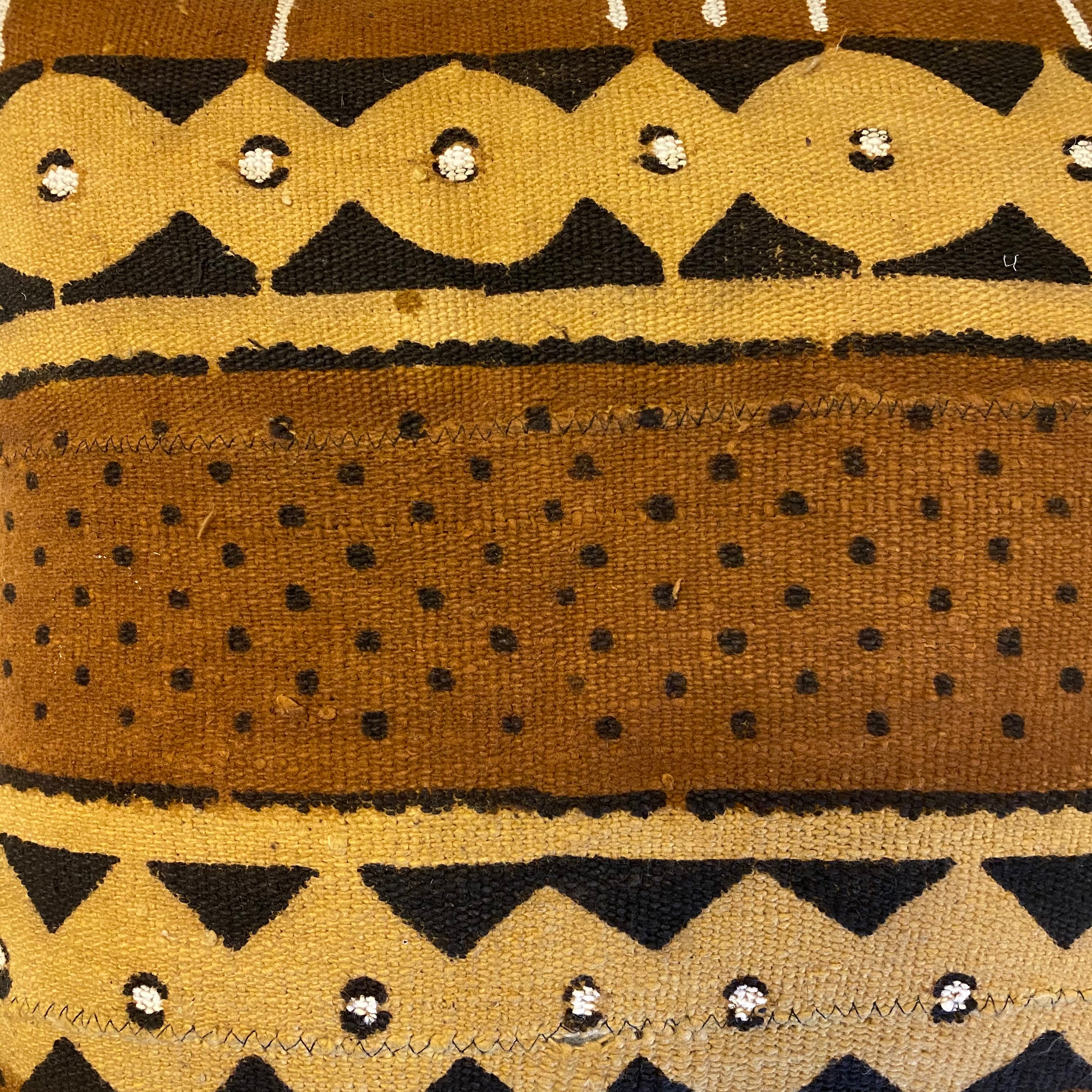 Authentic Earthtone Mudcloth Cushion (D)