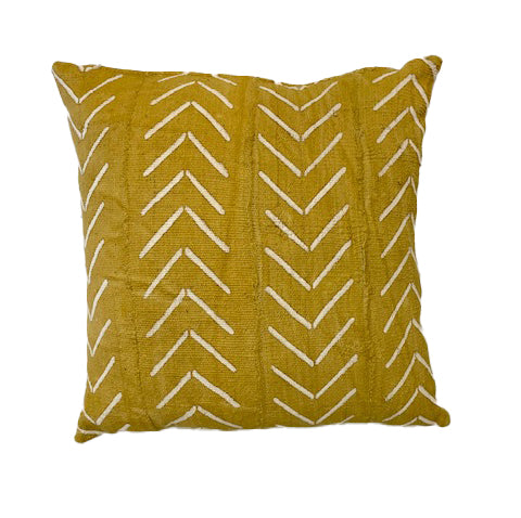 Authentic Mudcloth Cushion in Gold