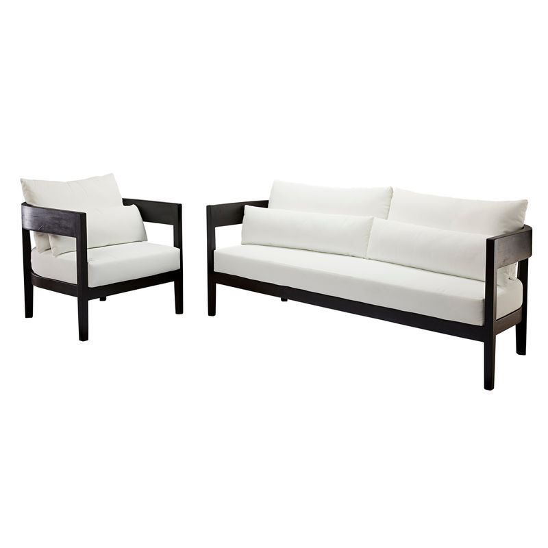 Noosa Outdoor Teak Sofa in Black