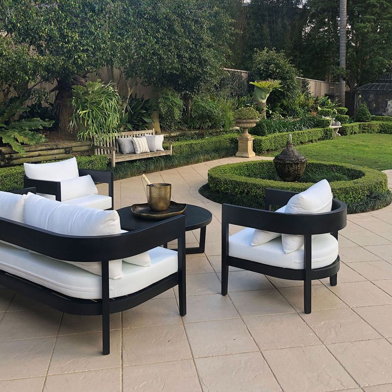 Noosa Outdoor Teak Sofa in Black