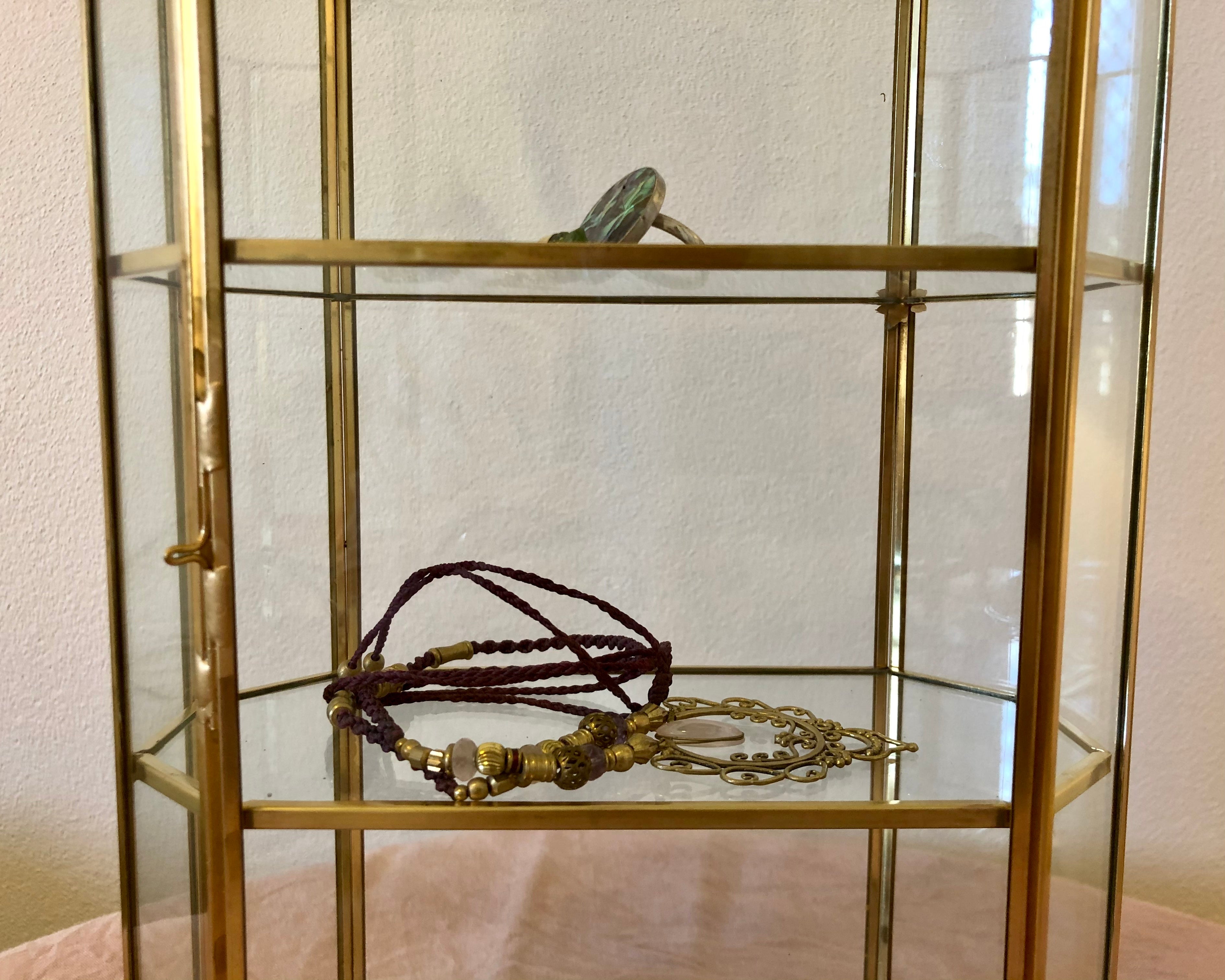 Brass & Glass Display Case
