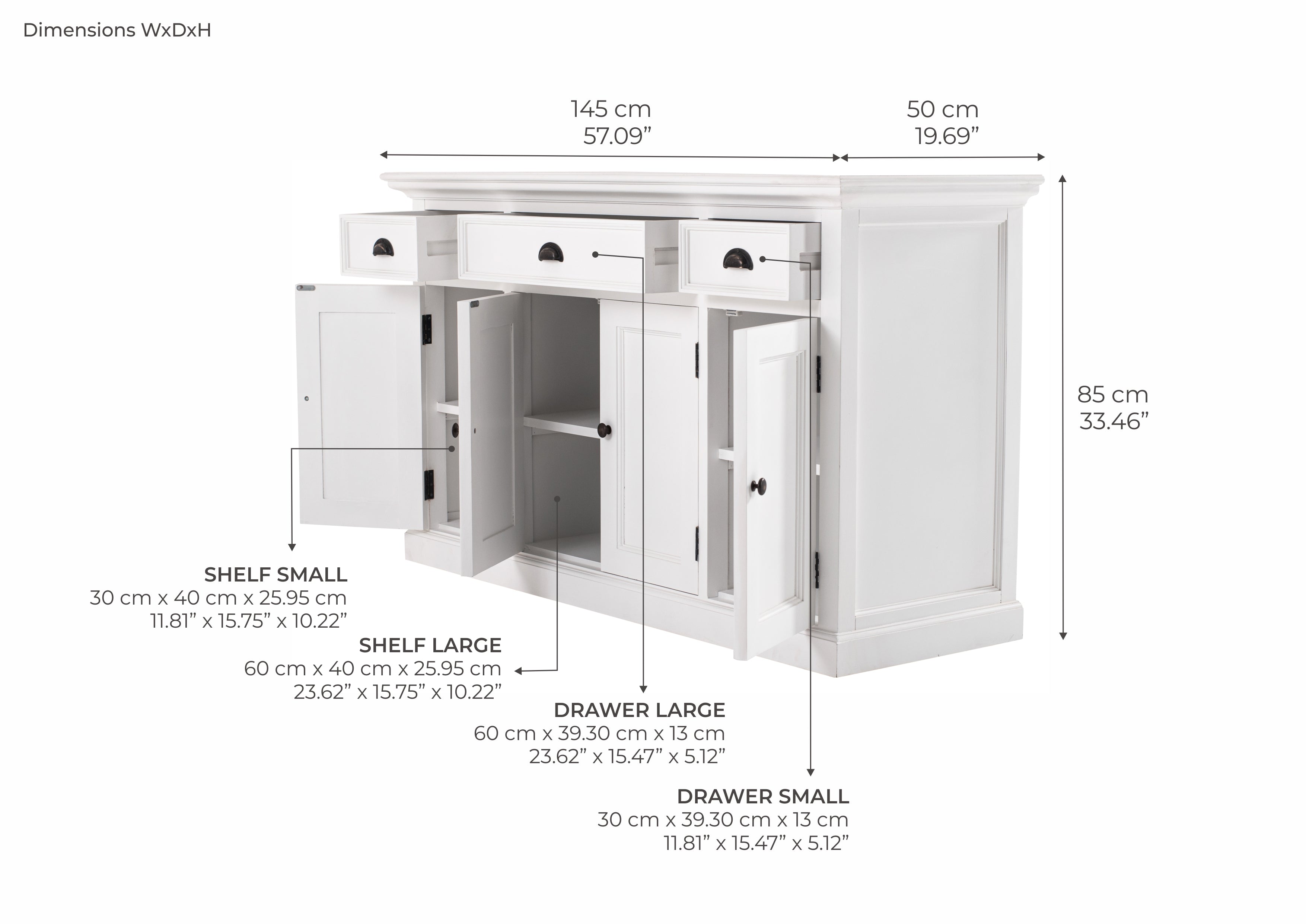 Tiana Beach Buffet with Two Drawers