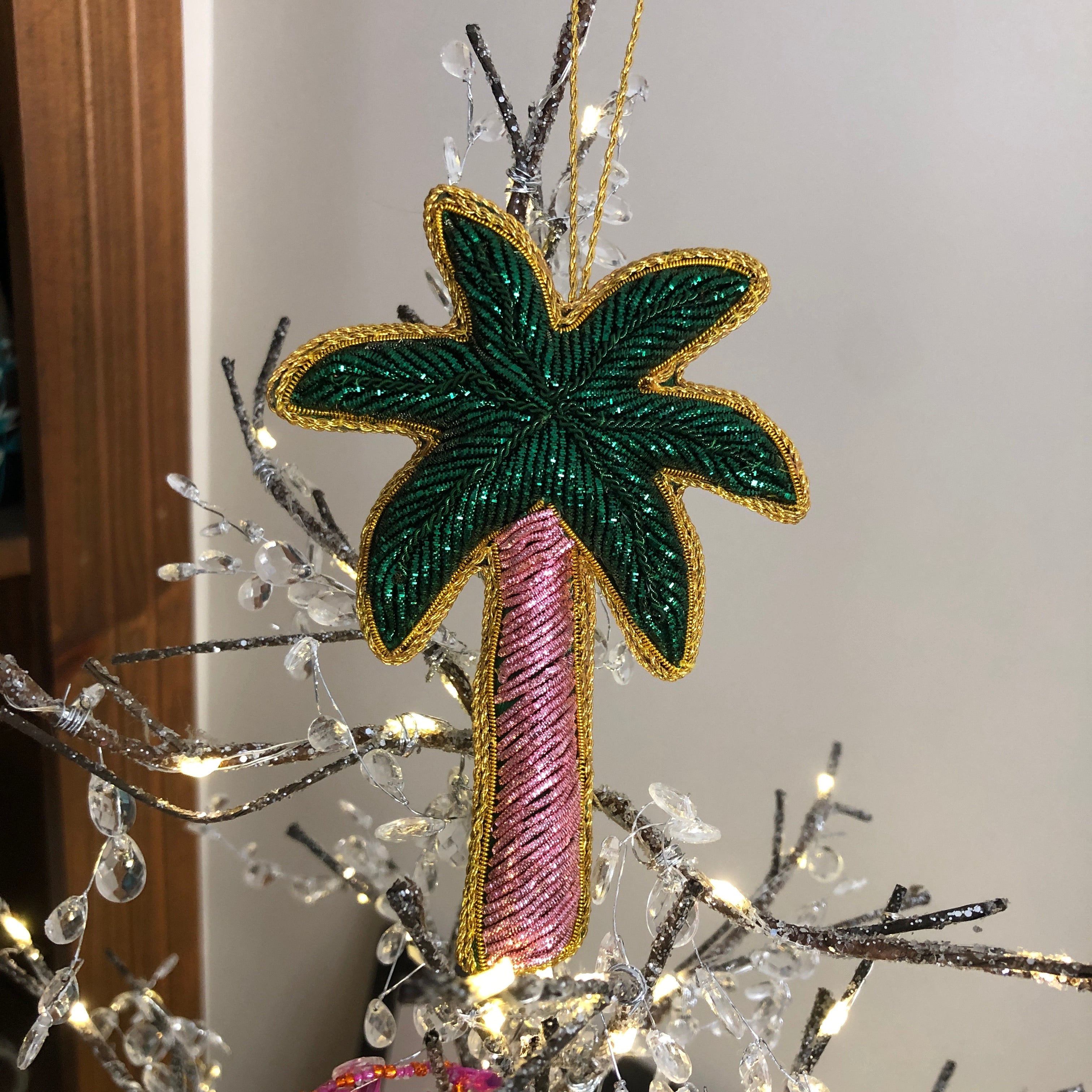 Palm Tree Sequin Hanging Decoration