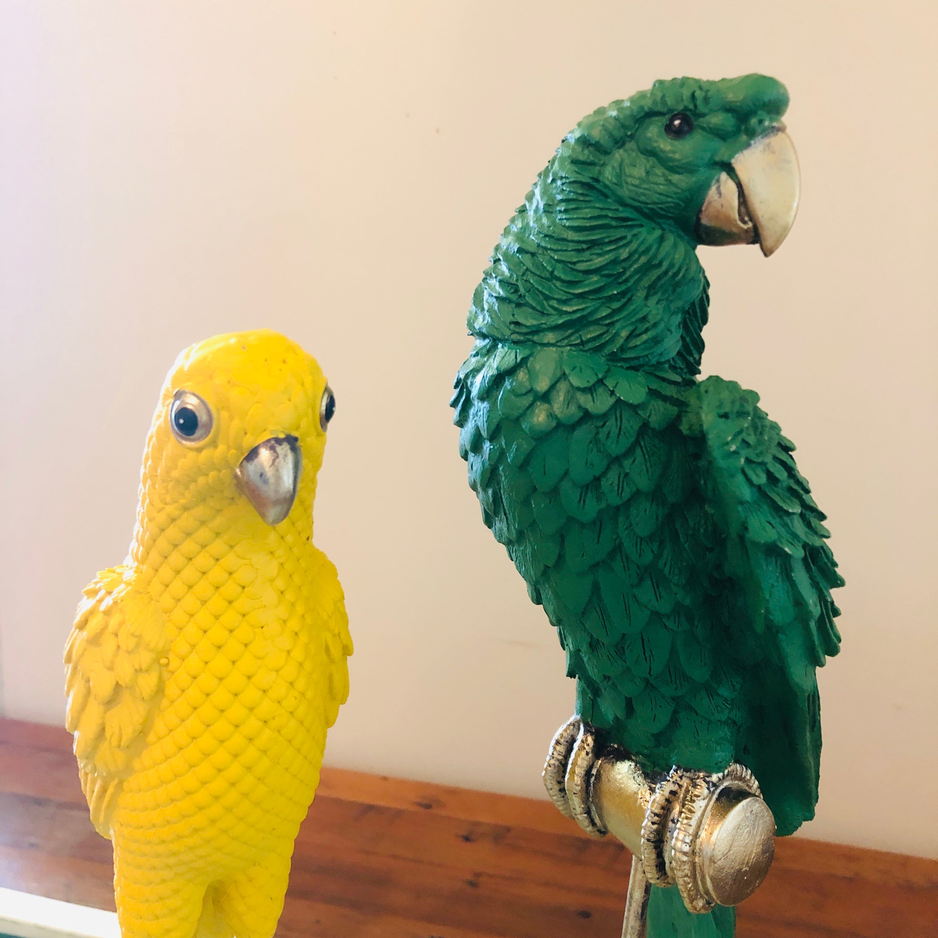 Parrot on Stand in Green