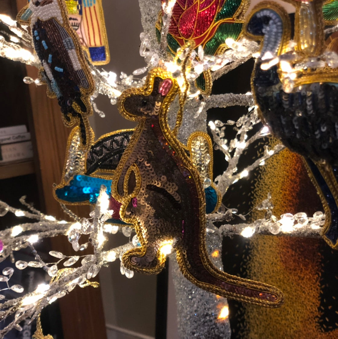 Kangaroo Sequin Hanging Decoration