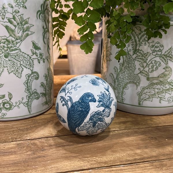 Chinoiserie Decorator Balls in Blue - Set of 4