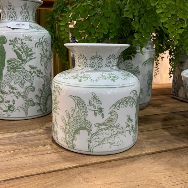 Chinoiserie Vase in Sage