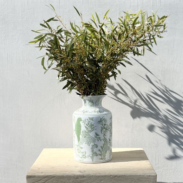 Chinoiserie Vase in Sage