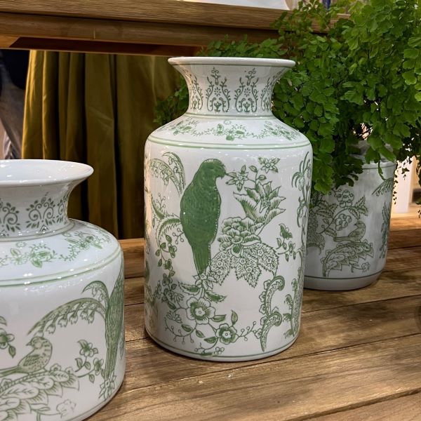 Chinoiserie Vase in Sage
