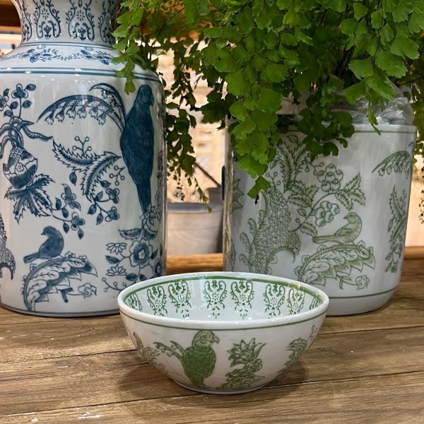 Chinoiserie Bowl in Sage - Warehouse Sale