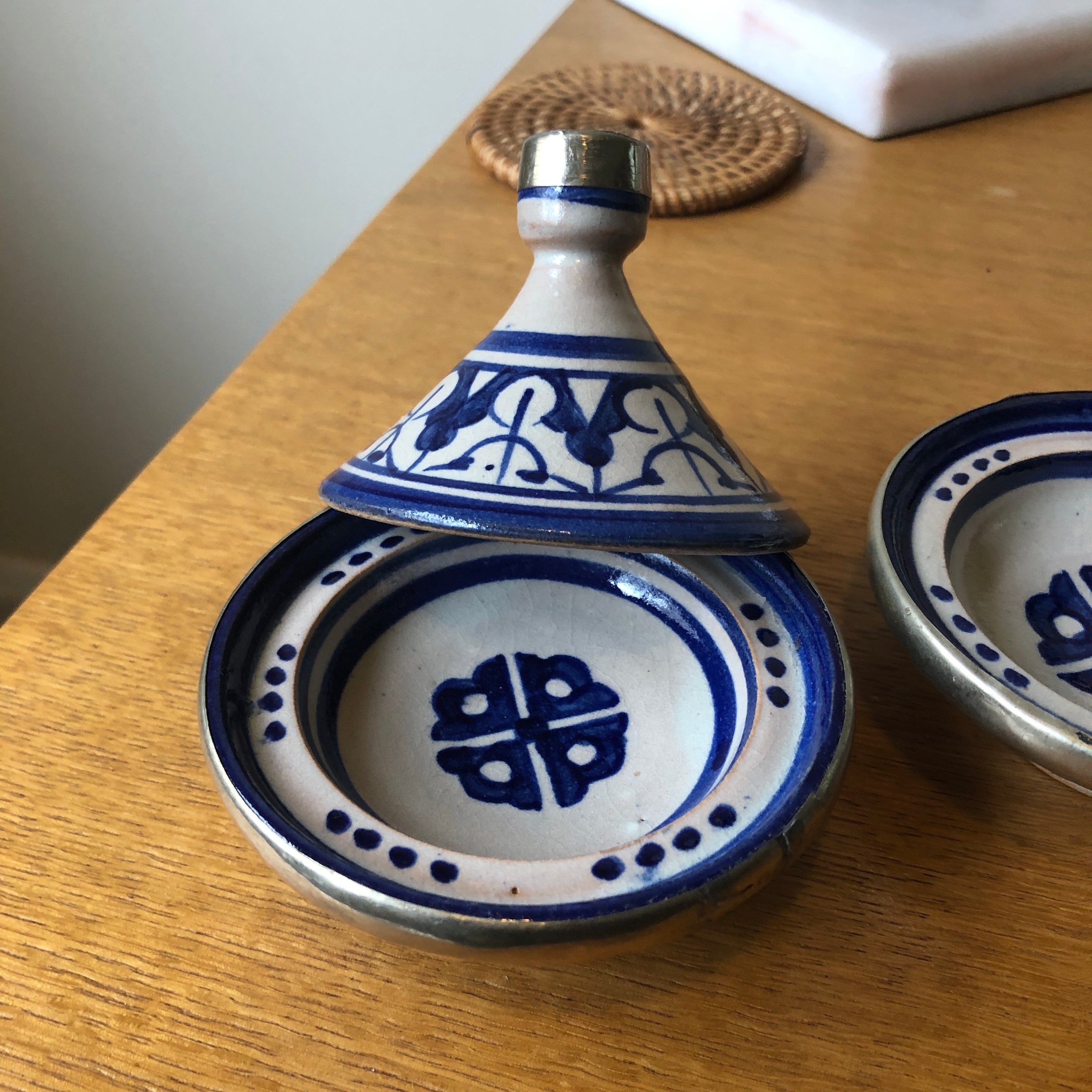 Tangier Mini Tagine in Blue & White