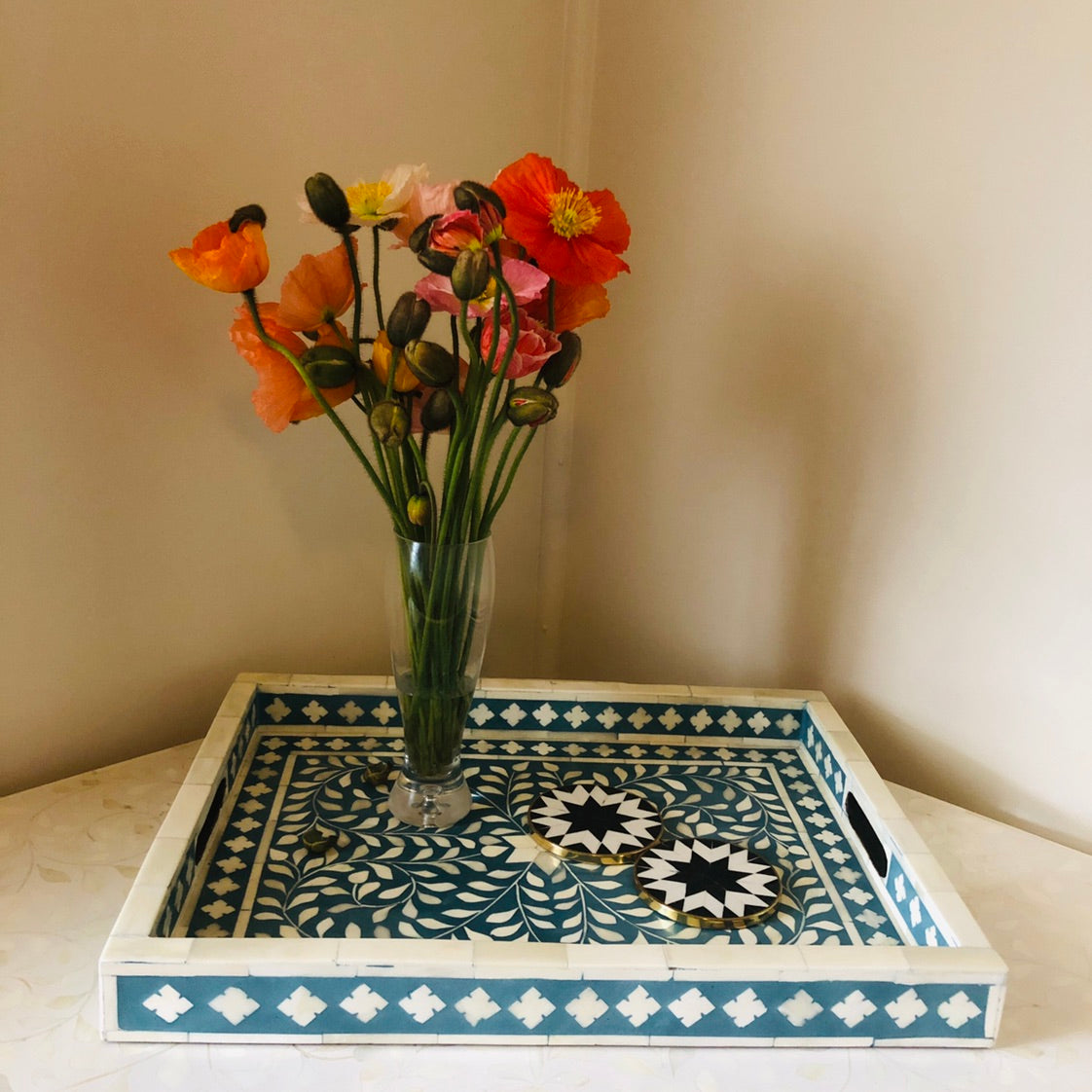 Manhattan Bone Inlay Coasters