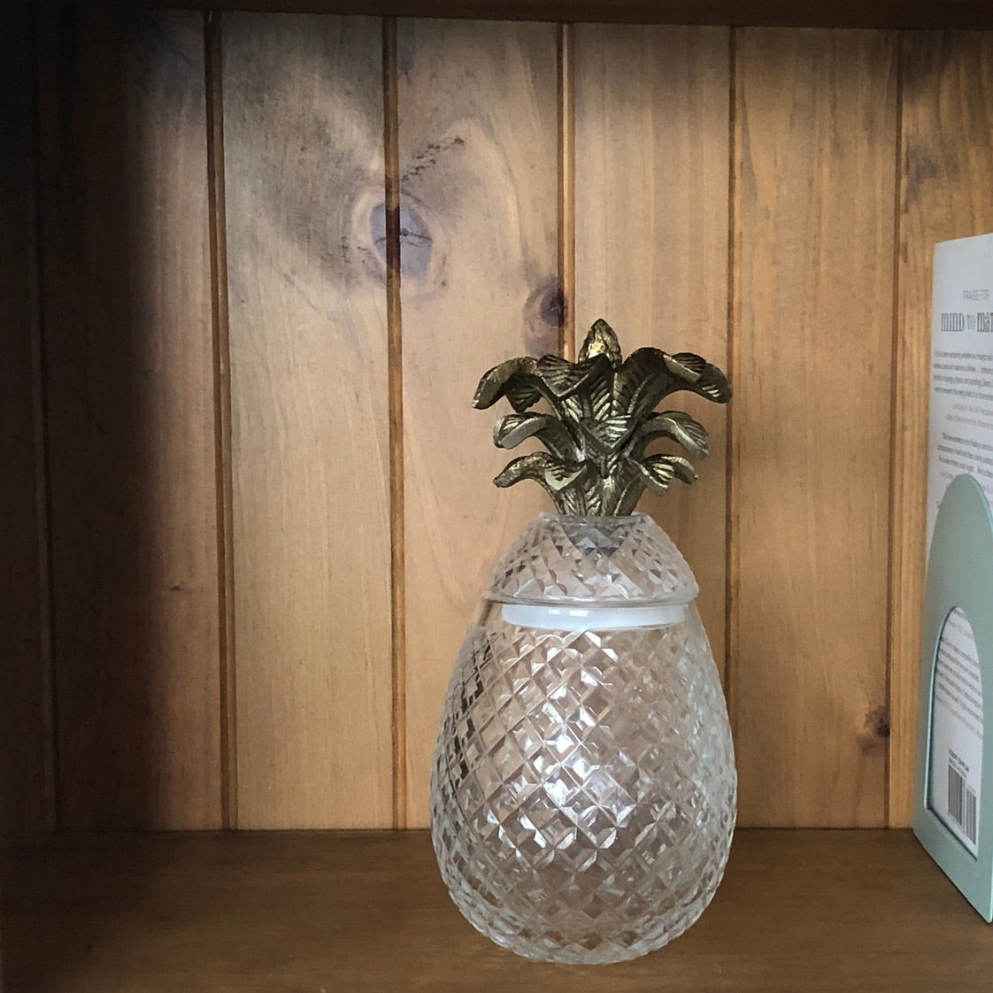 Cut Glass Pineapple Lidded Jar