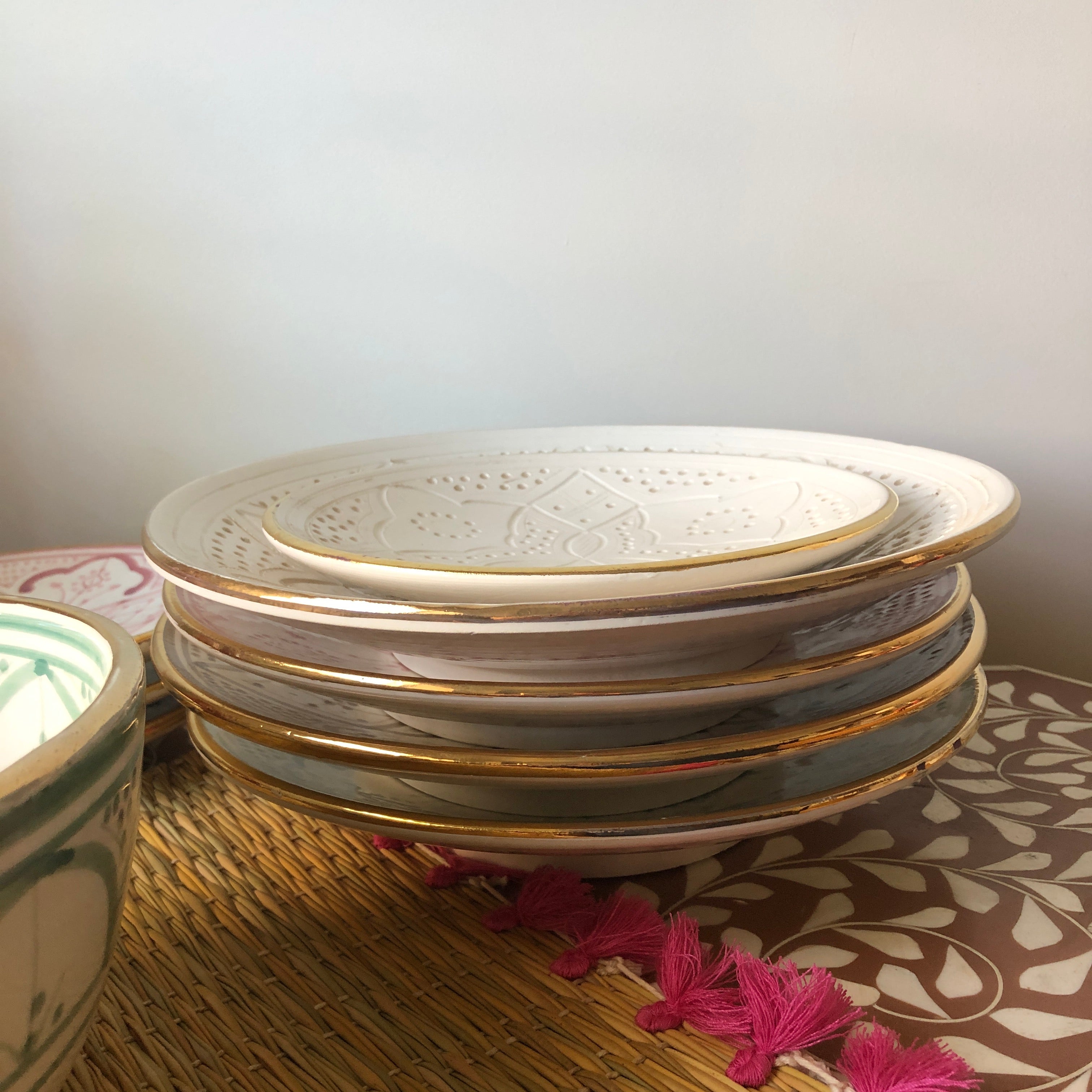 Pastel Safi Plates (Set of Two) in Cocoa