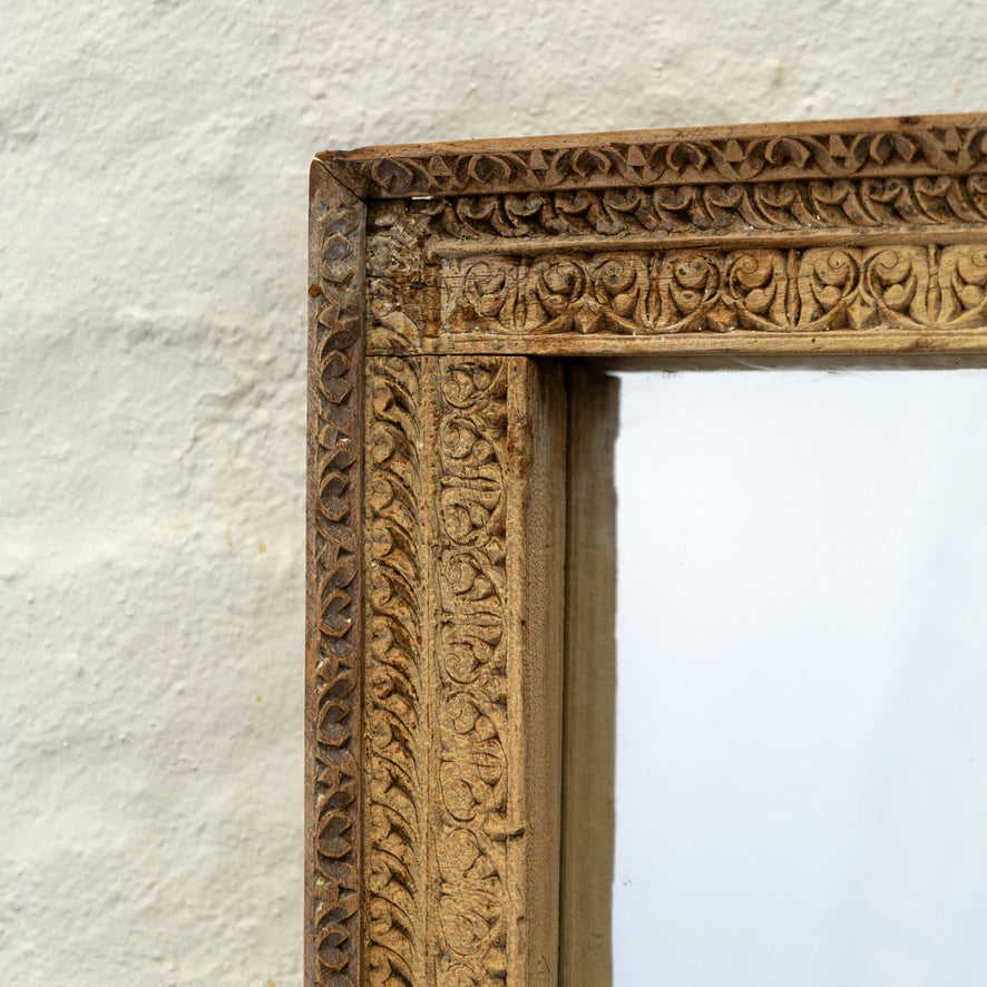Vintage Rectangular Teak Mirror