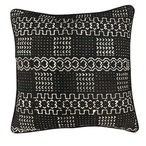 Mudcloth Cushion in Black