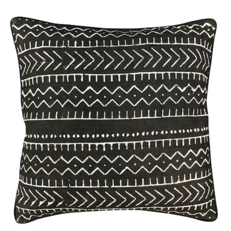 Mudcloth Cushion in Black