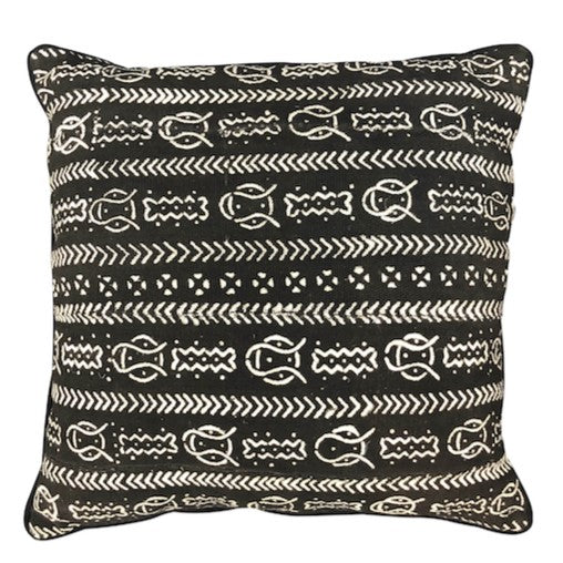 Mudcloth Cushion in Black