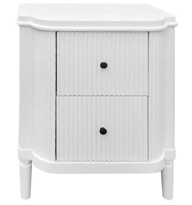 Arielle Bedside Table in White