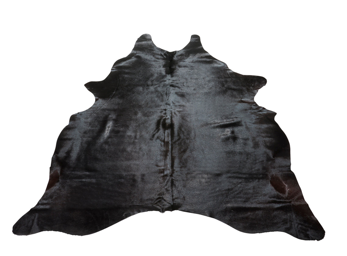 Natural Black Cow Hide Rug