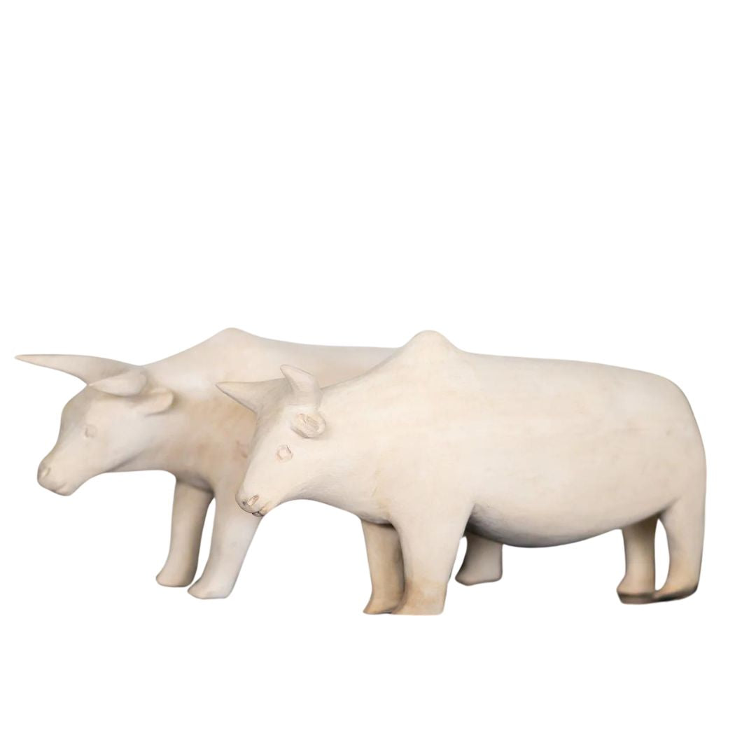 Hand Carved Jacaranda Cow