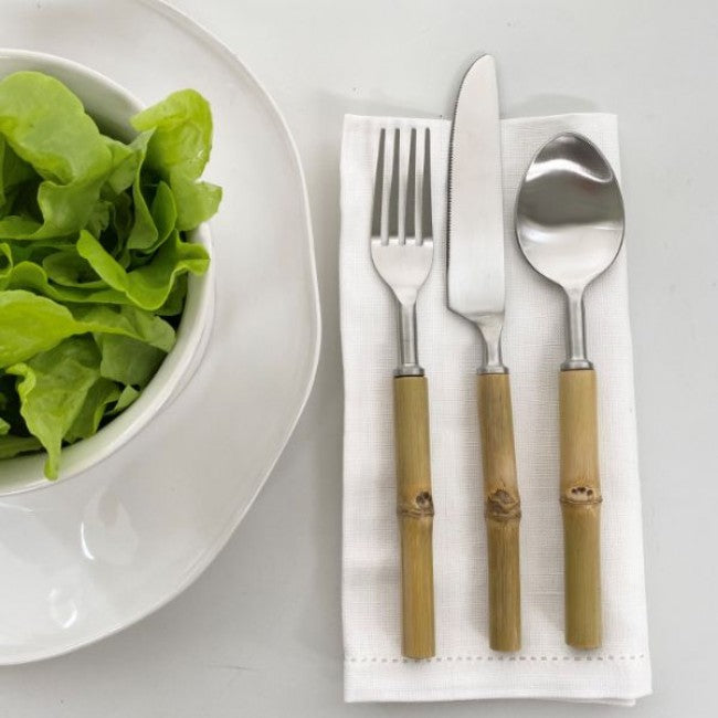 Blonde Bamboo Cutlery Set - 4 Person Set
