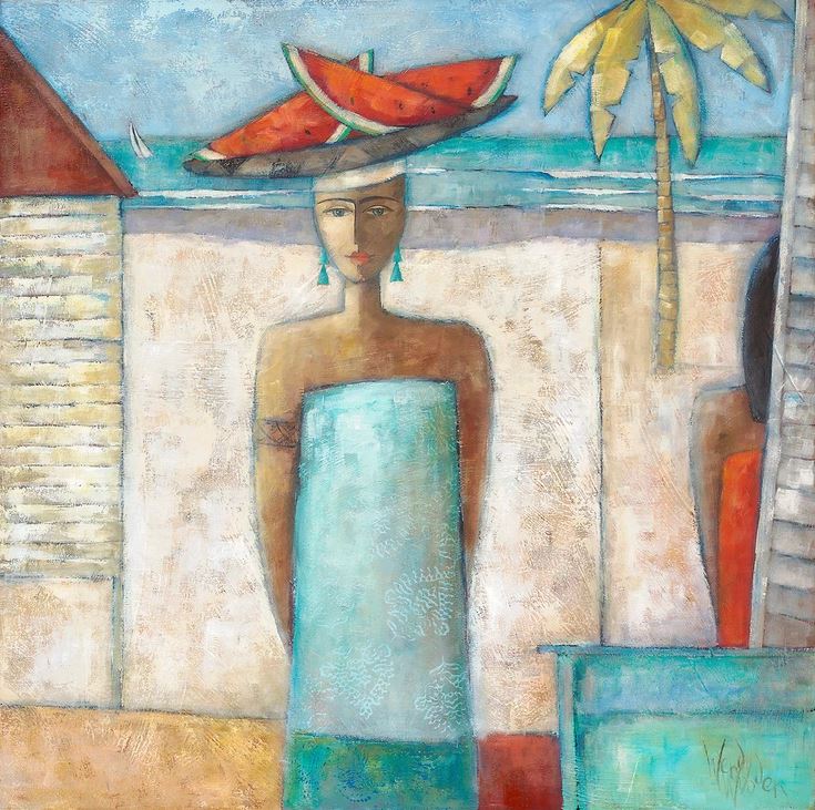 Blue Sarong Wall Art