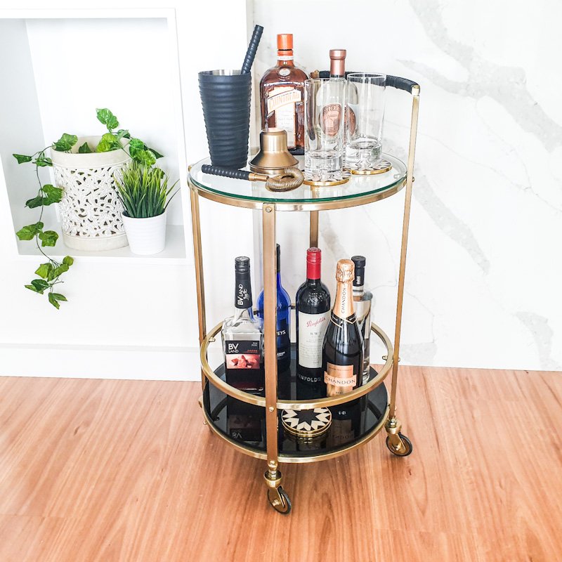 Manhattan Brass Bar Cart