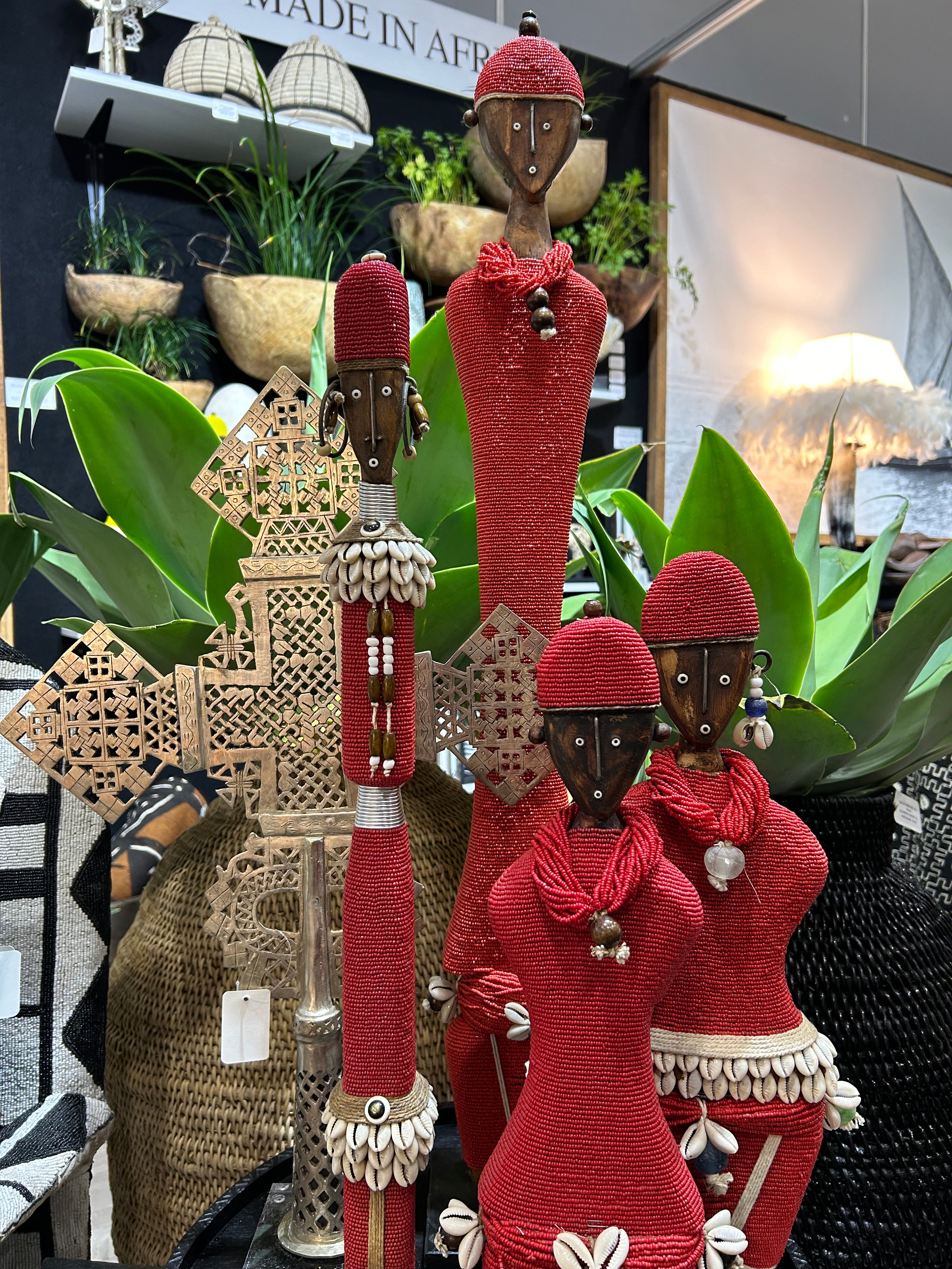 Ndamji Beaded Doll in Red
