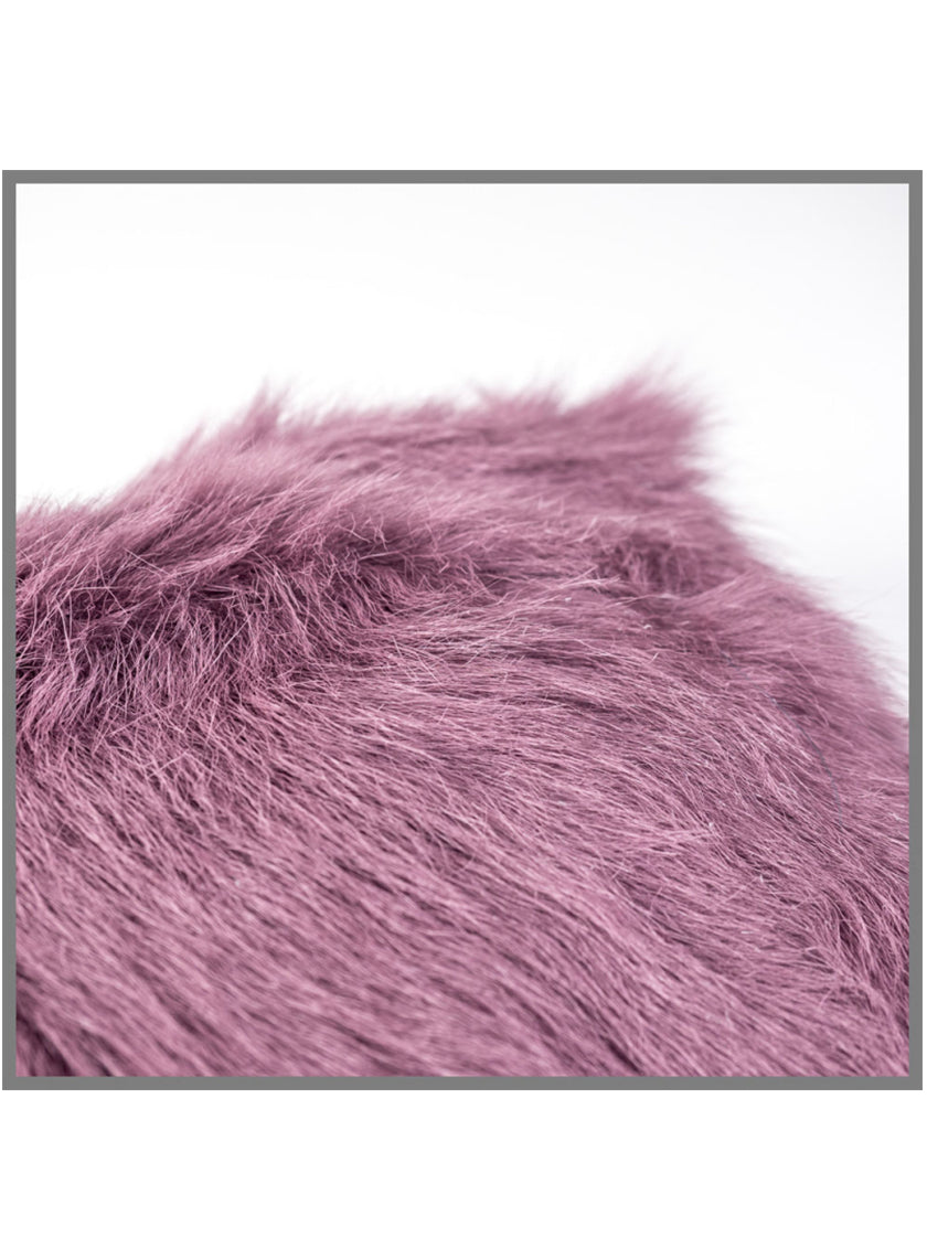 Goatskin Cushion in Mauve