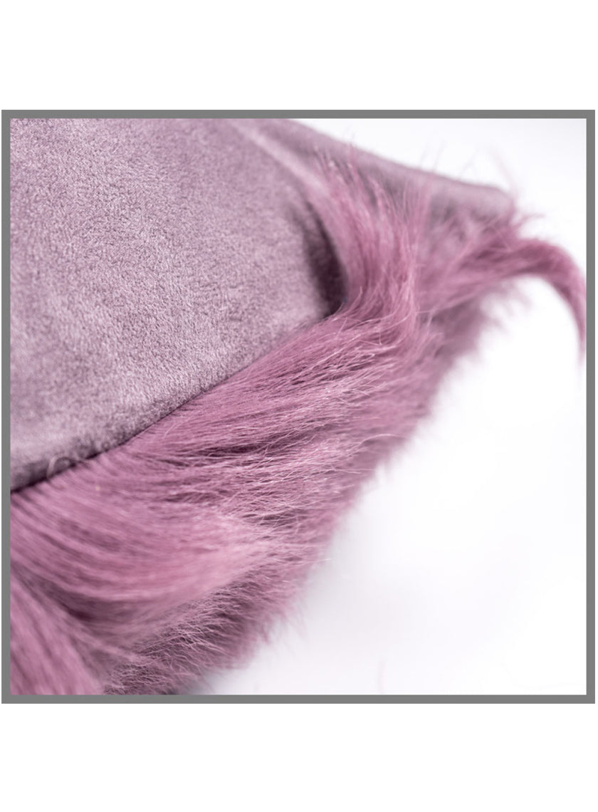 Goatskin Cushion in Mauve